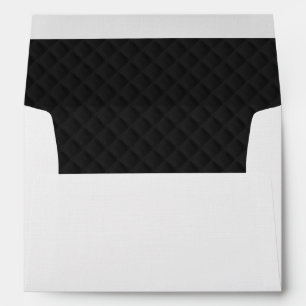 Puffy Black Quilted Leather 5x7 Lining Envelope