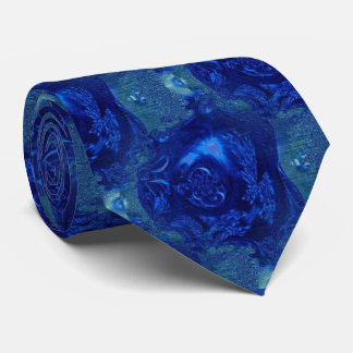 Puffy Blue Rose Tie