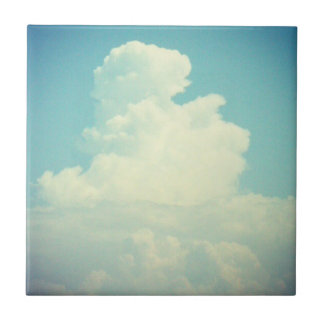 Puffy Cloud Blue Sky Tile