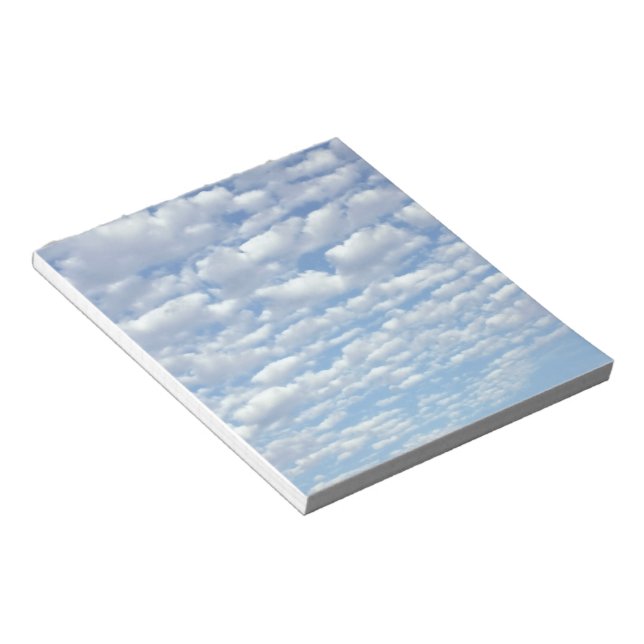 Puffy Clouds on Beautiful Blue Sky  Notepad (Angled)