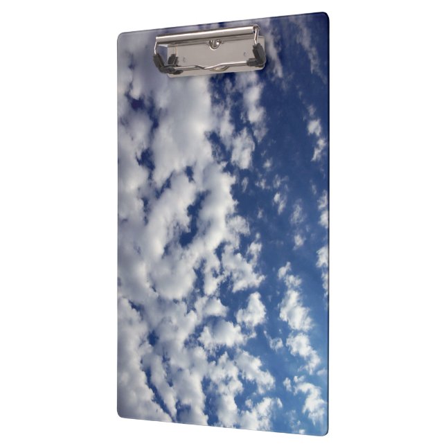 Puffy Clouds On Blue Sky Clipboard (Left)
