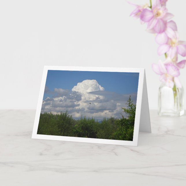 Puffy Clouds, Skyscape Card (Orchid)