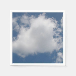 Puffy Cumulus Clouds in Blue Sky Napkin