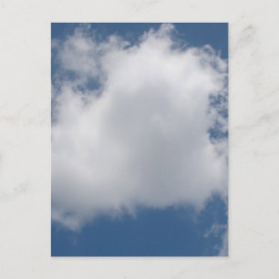Puffy Cumulus Clouds in Blue Sky Postcard