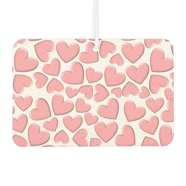 Puffy Heart Car Air Freshener (Front)