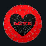 Puffy Heart Dartboard<br><div class="desc">Puffy heart dartboard.   Background colour and text can be customised.</div>