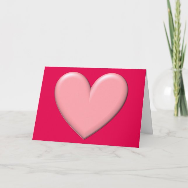 Puffy Heart Holiday Card (Front)