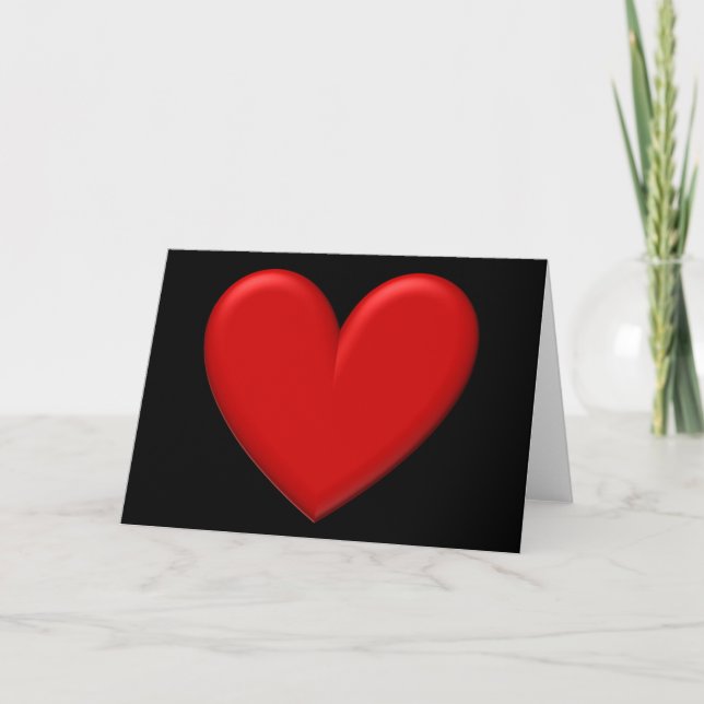 Puffy Heart Holiday Card (Front)