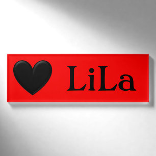 Puffy Heart Name Tag