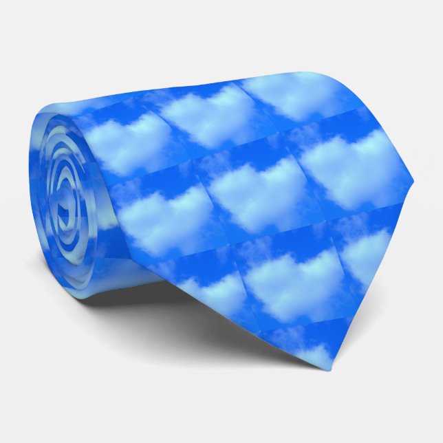 Puffy Heart Shaped Cloud Tie (Rolled)