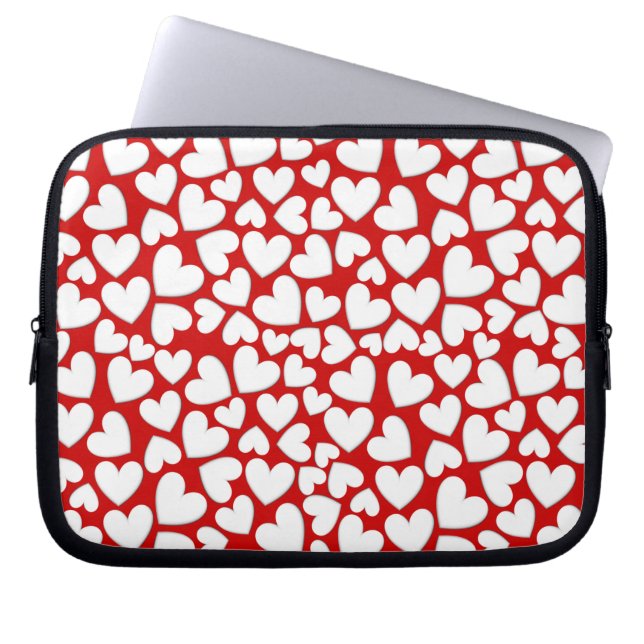 Puffy Hearts Laptop Sleeve (Front)