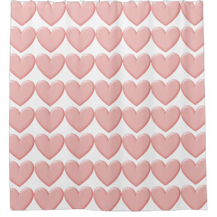Puffy Hearts Shower Curtain
