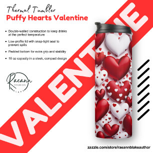 Puffy Hearts Thermal Tumbler