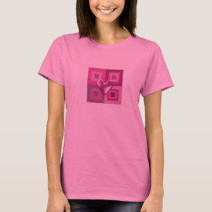 Puffy Pink Heart Design T-Shirt