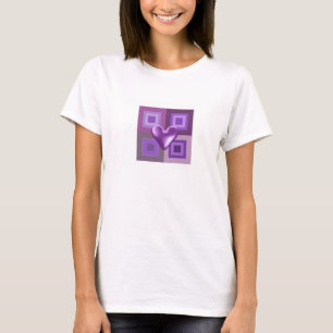 Puffy Purple Heart Design T-Shirt