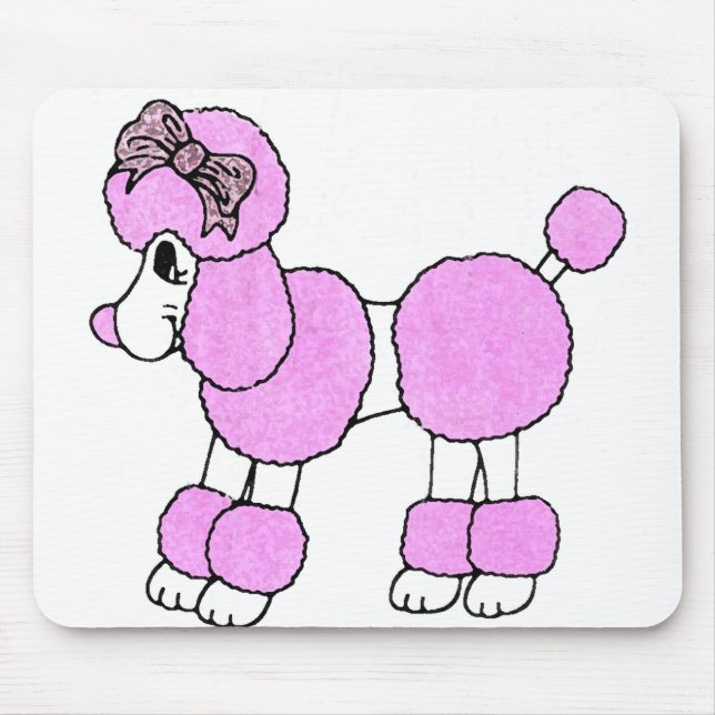 Puffy the Pink Poodle Mouse Mat (Front)