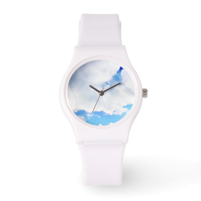 Puffy White Clouds and Blue Sky Watch (Front)