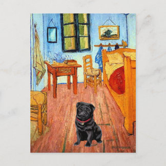 Pug 17 (black) - The Room Postcard