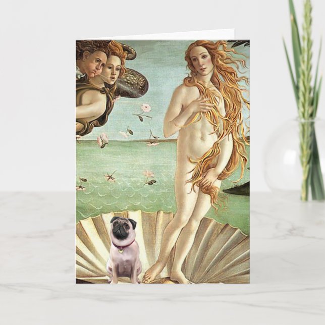 Pug 1 - Birth of Venus Card (Front)