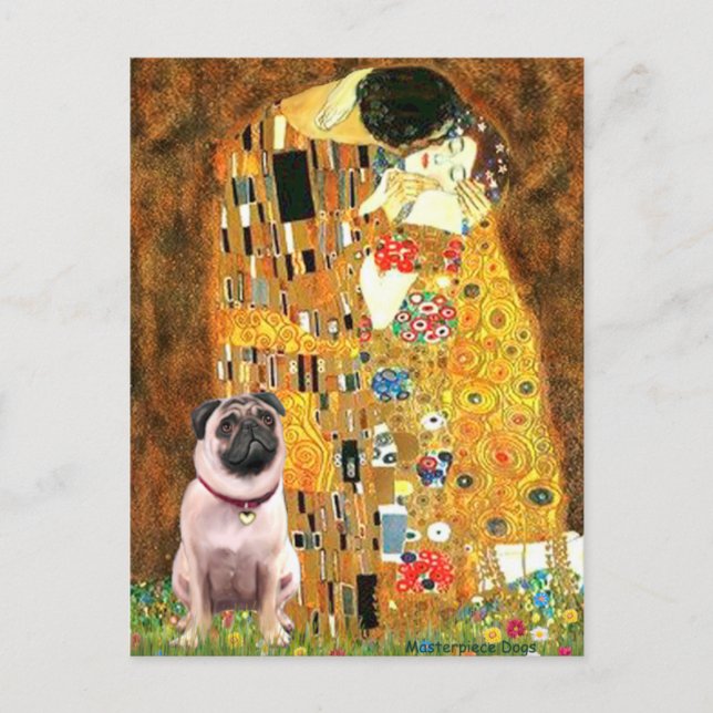 Pug 1 - The Kiss Postcard (Front)