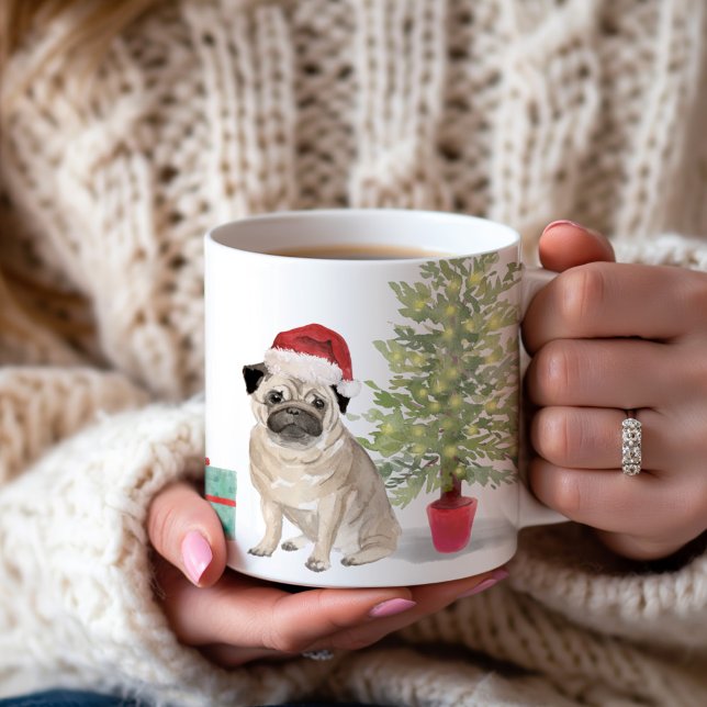 Pug 1st Christmas Personalised Coffee Mug (Creator Uploaded)