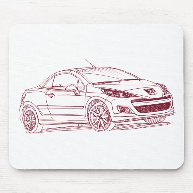 Pug 207 CC 2010 Mouse Mat (Front)
