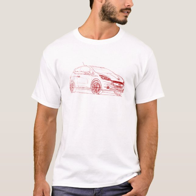 Pug 208 GTI 2013 T-Shirt (Front)