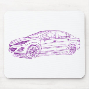 Pug 408 2011 mouse mat