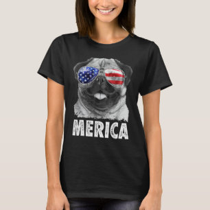 Pug 4th of July Shirts Merica Men Women USA Americ