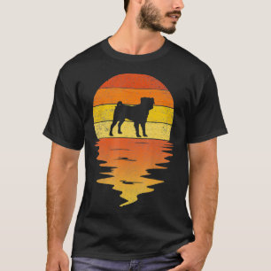 Pug  70s vintage retro sunset Pug  T-Shirt