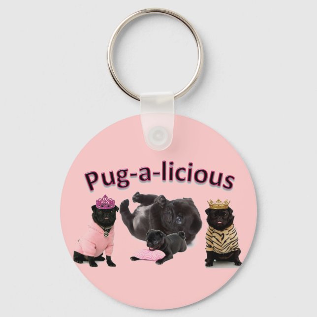 Pug-A-Licious Key Ring (Front)