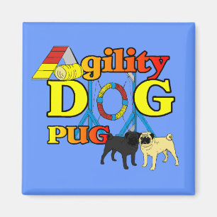Pug_Agility Gifts Magnet