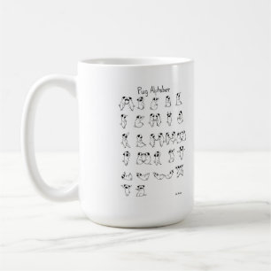 Pug Alphabet A-Z Coffee Mug