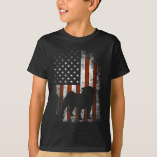 Pug American Flag Patriotic 4th Of July T-Shirt