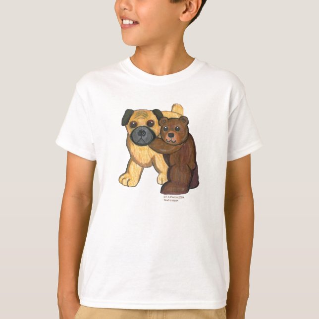 Pug and Bear t-shirt (Front)
