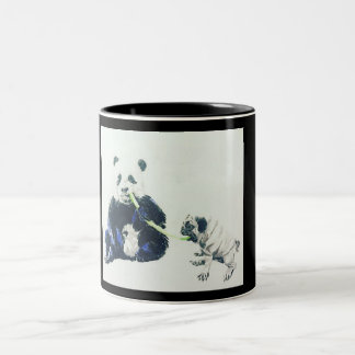 Pug and Panda Two-Tone Coffee Mug