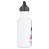 Pug and Peonies | Add Your Name 532 Ml Water Bottle (Left)