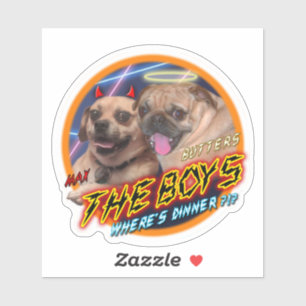 Pug and Puggle Sticker