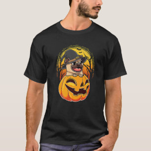 Pug And Pumpkin Spooky Halloween Dog Men Women Kid T-Shirt