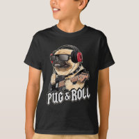 Pug And Roll Cute Rockstar Guitar Rockin Music Sin