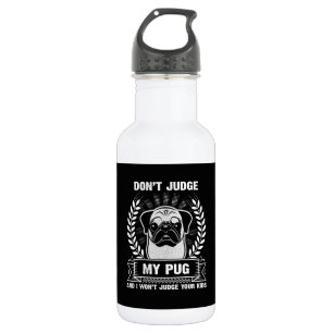 Pug Animal 532 Ml Water Bottle