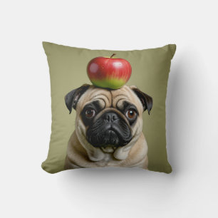 Pug Apple Cushion