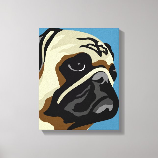 Pug Art Canvas Print (Front)