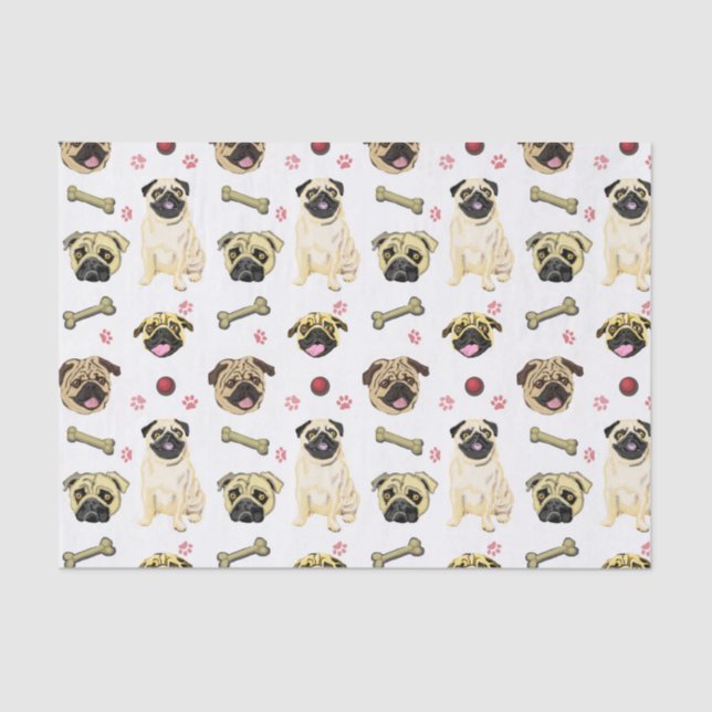 Pug Art Tissue Paper (Front)