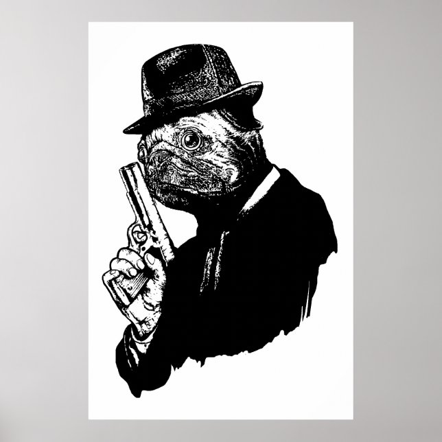 Pug Assassin Poster (Front)