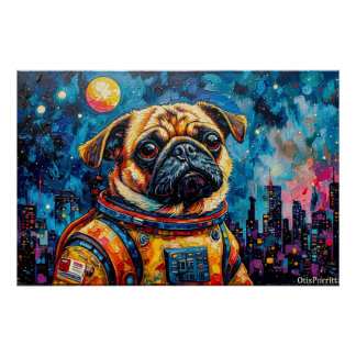 PUG ASTRONAUT-COMING HOME 14 POSTER