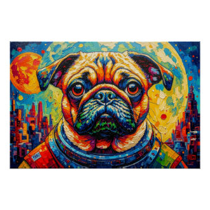 PUG ASTRONAUT-COMING HOME 18 POSTER