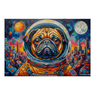 PUG ASTRONAUT-COMING HOME 19 POSTER