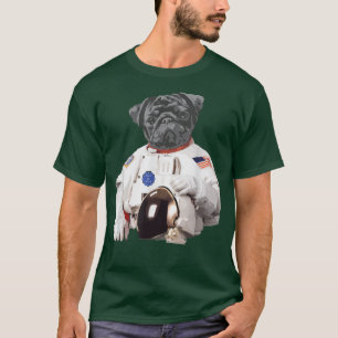 Pug Astronaut Spaceman The Career Dog T-Shirt