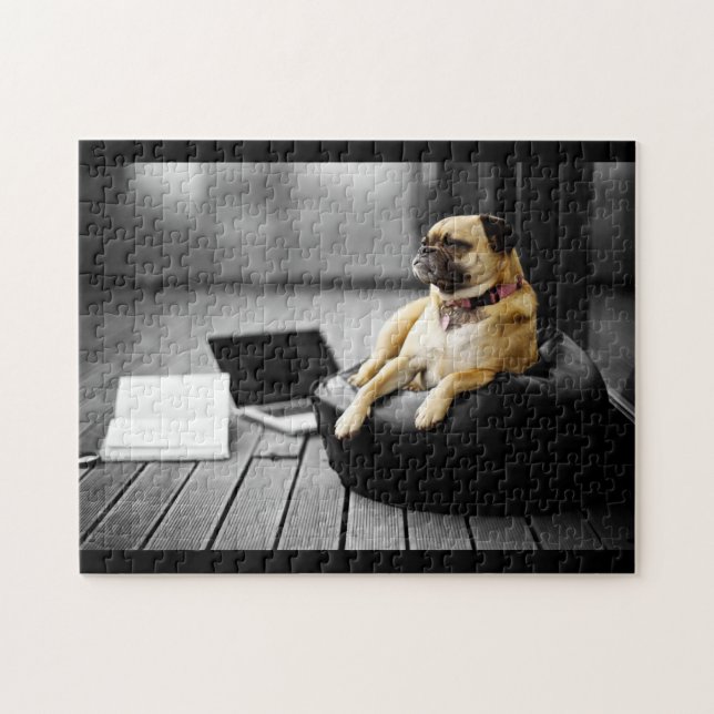 Pug at Rest Jigsaw Puzzle (Horizontal)